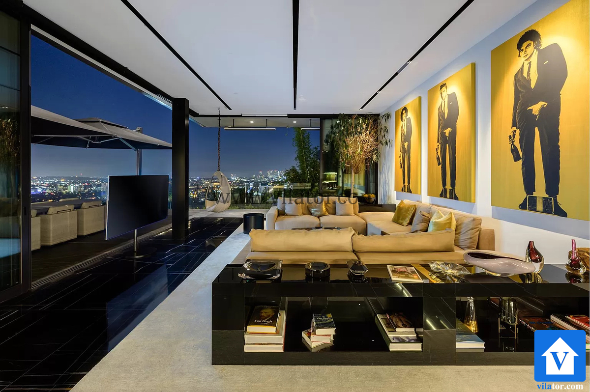 خرید ویلای 35 میلیون دلاری در هالیود با استخر دو طبقه شیشه ای